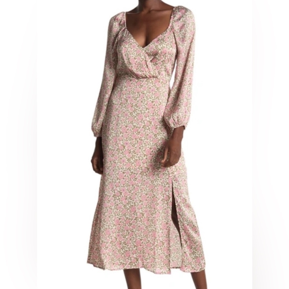 Floral Pink Long Sleeve Dress